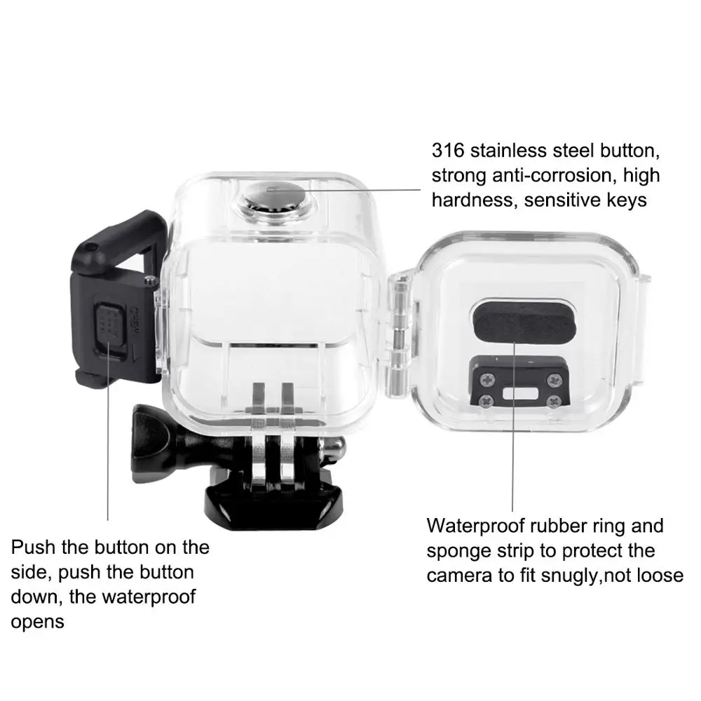 PULUZ 45 м подводный водонепроницаемый корпус для дайвинга защитный чехол GoPro HERO5