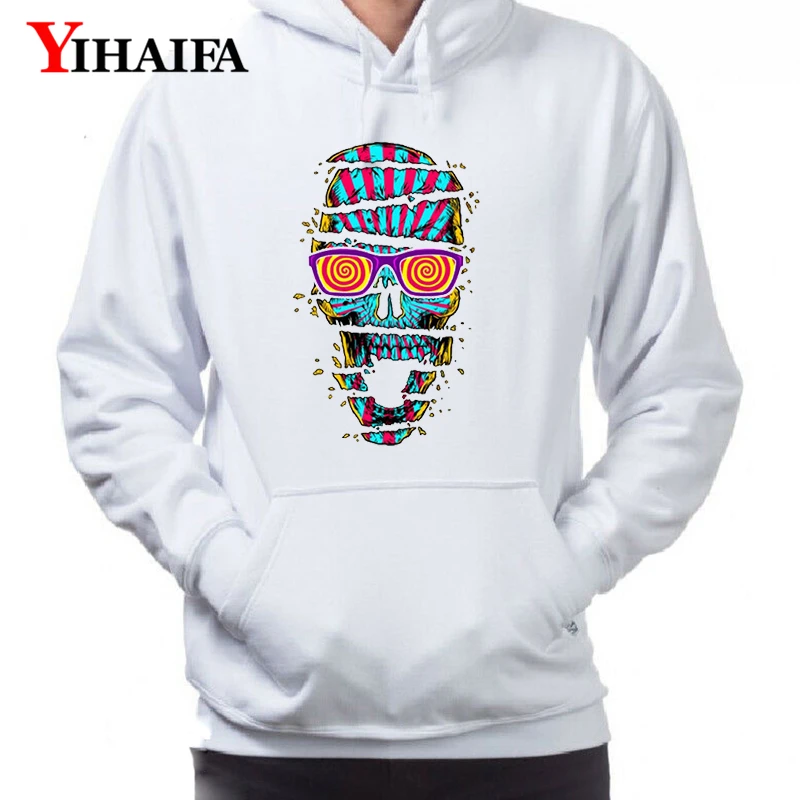 

New Screw thread Cuff Funny Hoodies Sweatshirt Hip Hop Streetwear Hoodie Men gym Print Creative Graphics Coat Pullover
