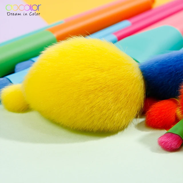 Docolor Colorful Makeup brushes set Professional Synthetic hair brushes Foundation Powder Contour Eyeshadow make up brushes 3