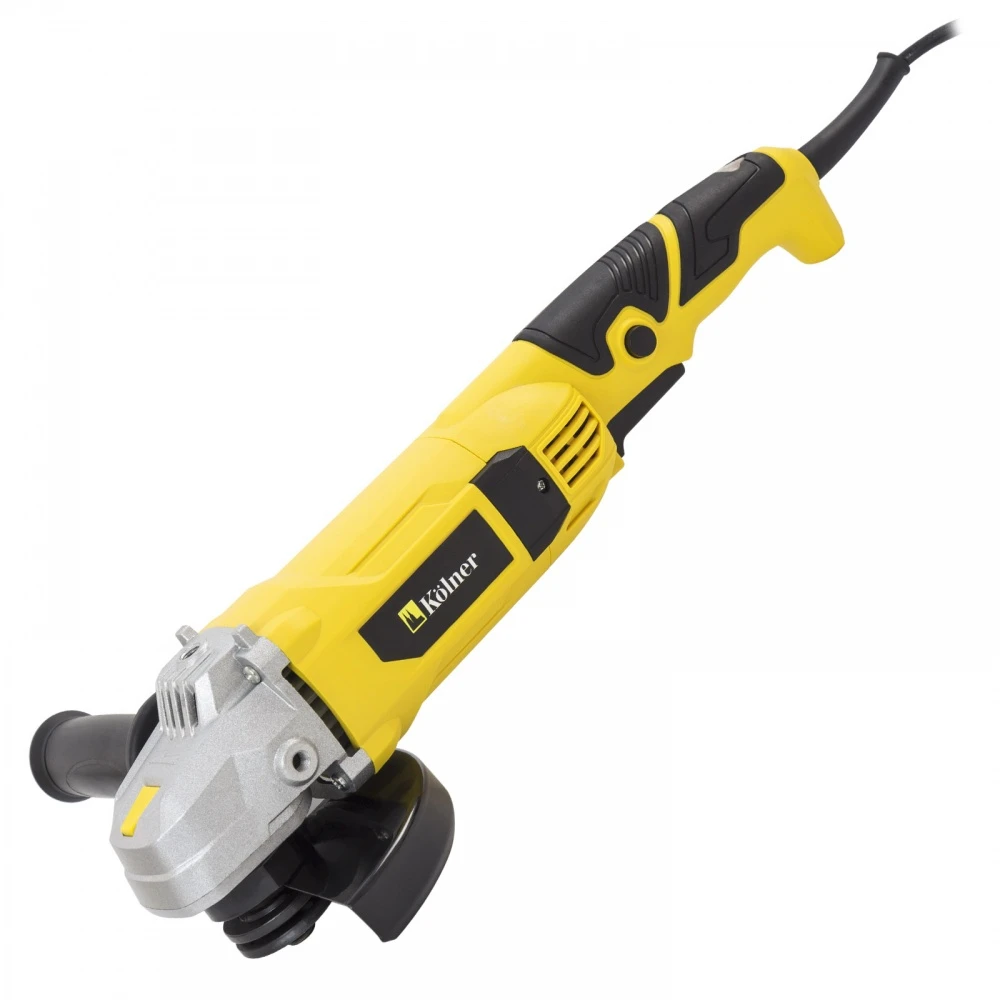 Машина шлифовальная угловая Kolner KAG 125/950 (Мощность 950 Вт, диаметр диска 125 мм, скорость вращения 12000 об/мин, фиксация кнопки включения)	