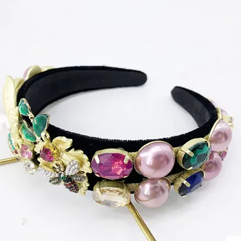 

Pearl Headband Tiaras,Crown,Bee Hairband ,Gold Crown ,Hair pins for women,Hair Hoop Big Miraculous Ladybug Hair Ornament