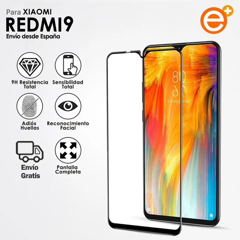 Защита Pantalla de Cristal Templado Completa para Xiaomi Redmi 9 Protección vidrio Seguridad | Мобильные телефоны и