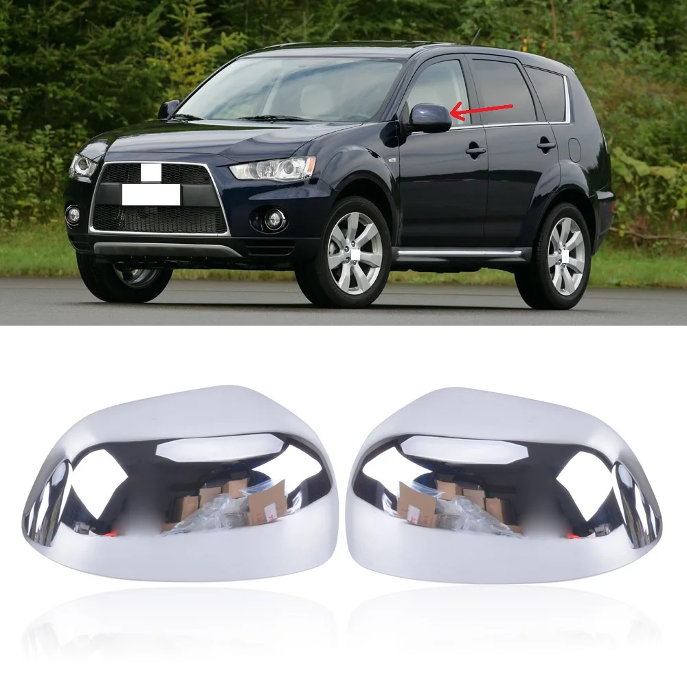 CAPQX 2 шт. для Mitsubishi ASX RVR Outlander 2007 2012 ABS хромированный корпус боковой двери Зеркала
