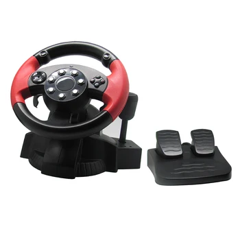 

Racing Wheel Pedals Kit for PS3/PS2 and PC, USB Vibration-Black
