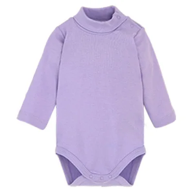 Newborn Baby Girl Clothing Bodysuits Tops Cotton Long Sleeved Romper 9-24M Outfits Clothes Jumpsuit Ruffled Costume for Kids Purple