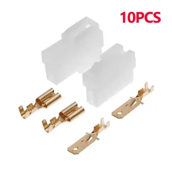 

10 Sets T-Type 2 Pin DC Power Connector Plug for VHF/UHF Yaesu Radio Cable Support Dropshipping