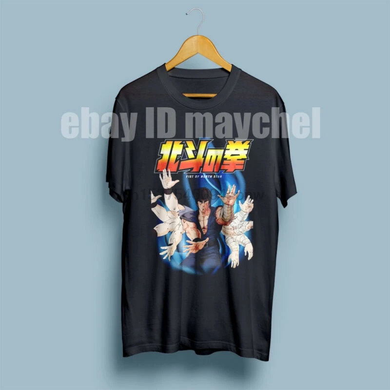 KEN IL GUERRIERO HOKUTO NO японское аниме Манга Мужская черная футболка Размер S-XXL |