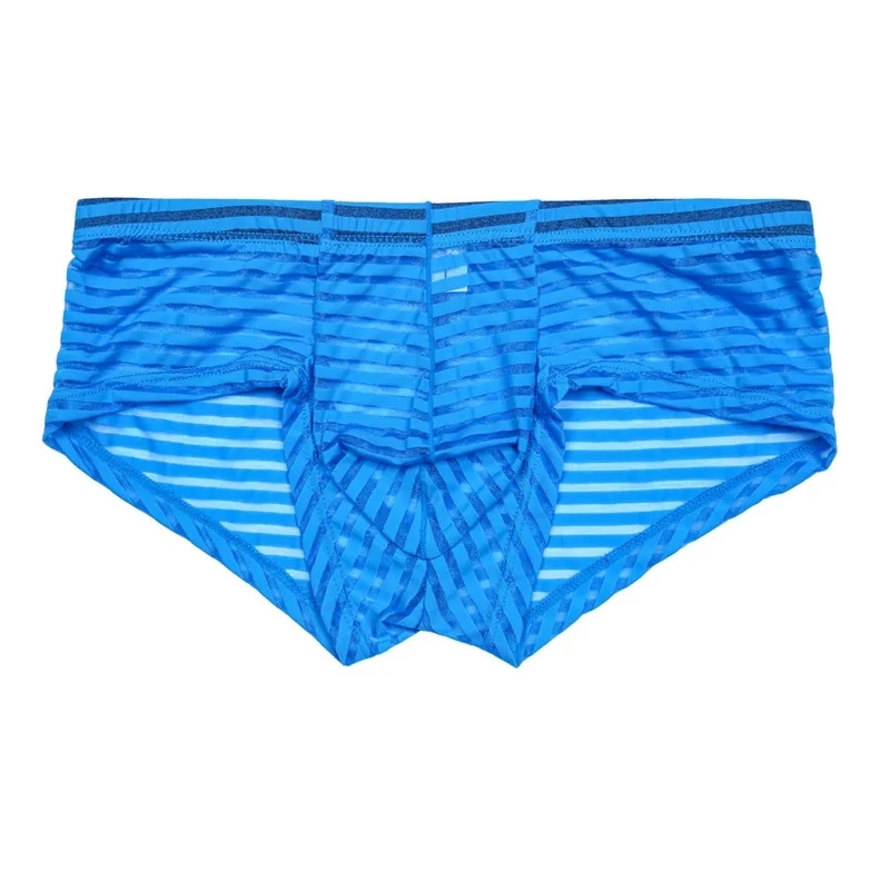 Blue Мужское нижнее белье боксеры Cueca Masculina Man Bulge Jockstraps мужские сексуальные боксерские шорты для геев мужские трусики прозрачные трусы Новинка - Цвет: Blue