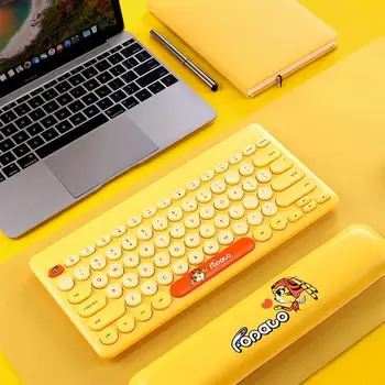 

Creative cartoon cute wireless keyboard and mouse set for Girls Kids daughter changeable animation character 4-piece custom gift