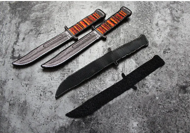 KA-BAR 3D вышивка патч Волшебная наклейка креативный Morale Chapter нож значок железные стикеры на DIY для одежды заплатки на рюкзак