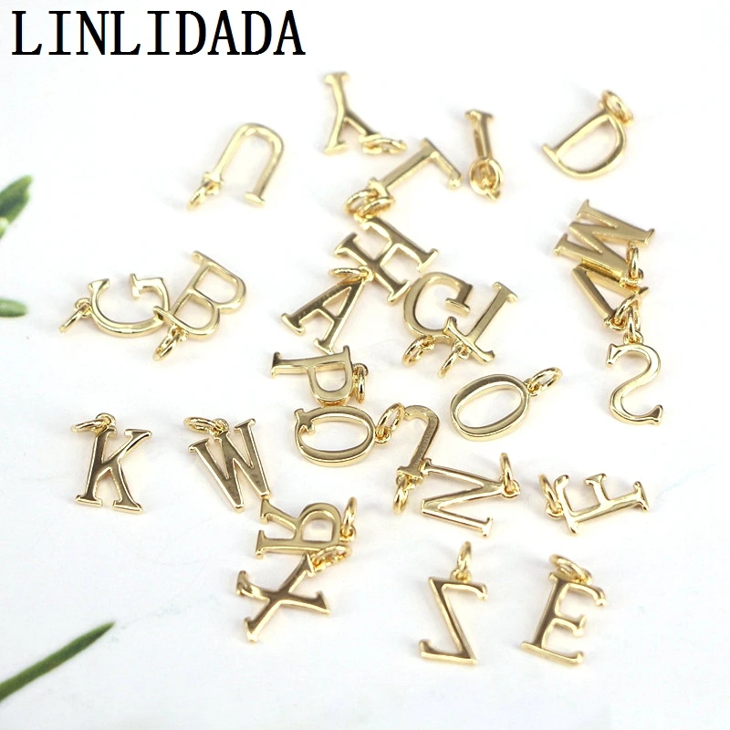 

26Pcs, Tiny Gold Initial Pendant, Gold Initial Letter Jewelry, girl Gift, diy Jewelry