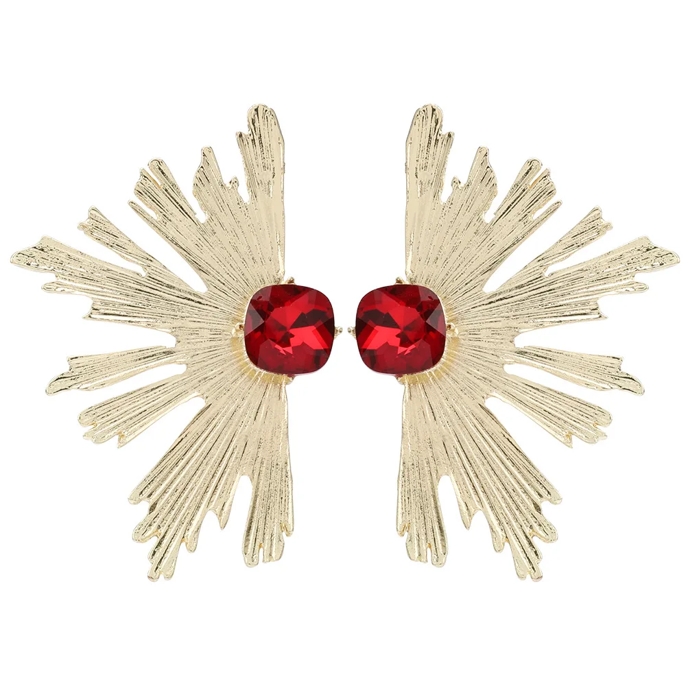 Новые модные женские металлические серьги гвоздики в форме листьев ювелирные