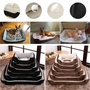

Bone Printing Pet Bed Soft Warm Fleece Dogs Bed For Small Medium Large Dogs Waterproof Washable Pet House Cotton Kennel Mat