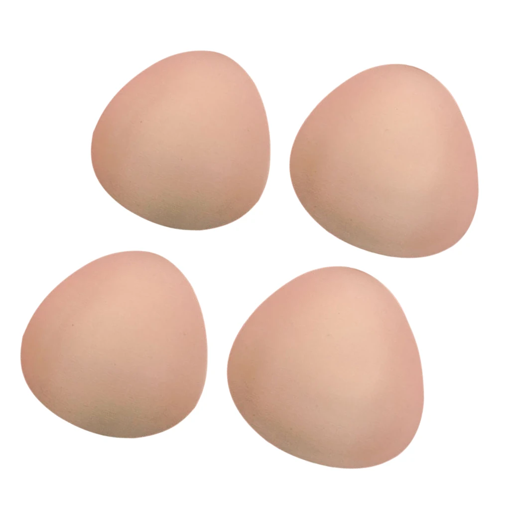 2 Pairs Bikini Pad Push Up Swimwear Inserts Sponge Beachwear Pads Bra Insert - Цвет: Nude