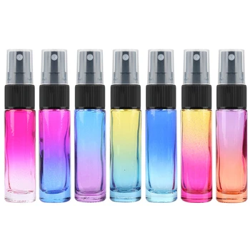 

5pcs 10ml Thick Gradient Colors Glass Sprayer Bottles with Fine Mist Atomizer Colorful Glass Spray Bottles
