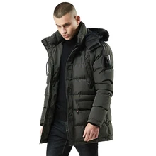 Мужская зимняя куртка-пуховик и пальто, ветровка с меховым воротником, уличная одежда в стиле хип-хоп, длинная хлопковая парка jaqueta masculina