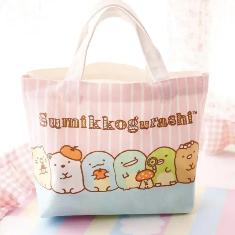 

1pc exquisite Japanese cartoon Sumikko Gurashi Bento bag Handbag Multi-functional Shopping shoulder bag figure toy gift