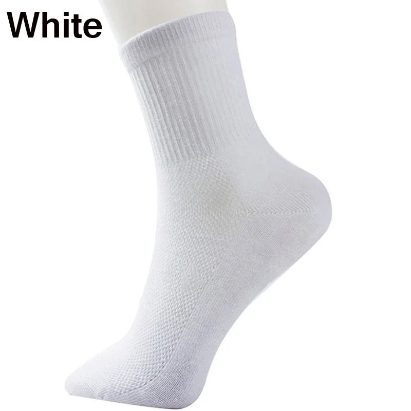 5 пар унисекс спортивные носки зимние теплые повседневные хлопковые мужские и женские носки по щиколотку подарки для мужчин - Цвет: white
