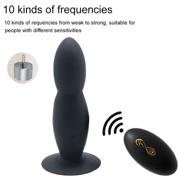 Anal Plug Silikon mit Fernbedienung vibrierender Butt Plug Anal Dildo Vibrator 10 Programme 1