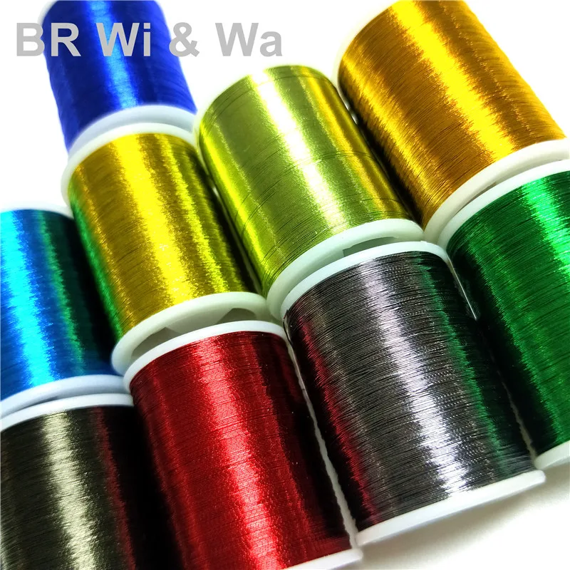 BR Wi&Wa  Metallic Thread  200m/Spool  150D Fishing Rod Component DIY Rod Building Repair 5
