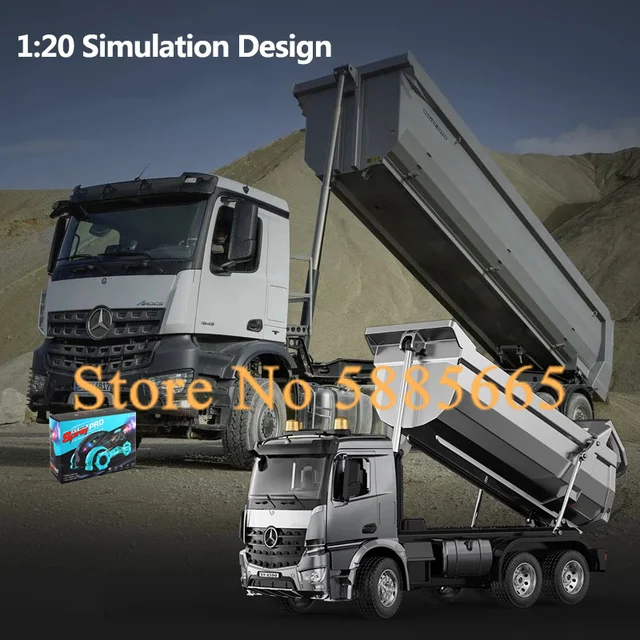 16CH Alloy Radio Controlled Dump RC Truck 30KG Load-bearing APP Control Programming Simulation Sound Headlight RC Car Toys 2