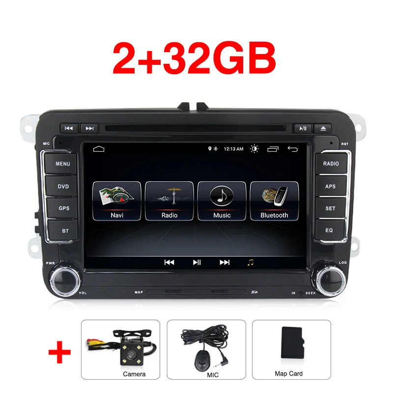 2Din Android9 автомобильный dvd-плеер для Volkswagen PassatB6 B7 Jetta MK5 MK6 автомобиль Android Golf DVD gps VW радио 65DS - Цвет: 32G