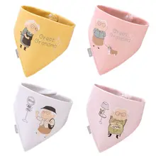 4 шт., детский слюнявчик для новорожденных с принтом в виде мамы, полотенце для детей, Детский нагрудник, двусторонний,, водонепроницаемые треугольные нагрудники