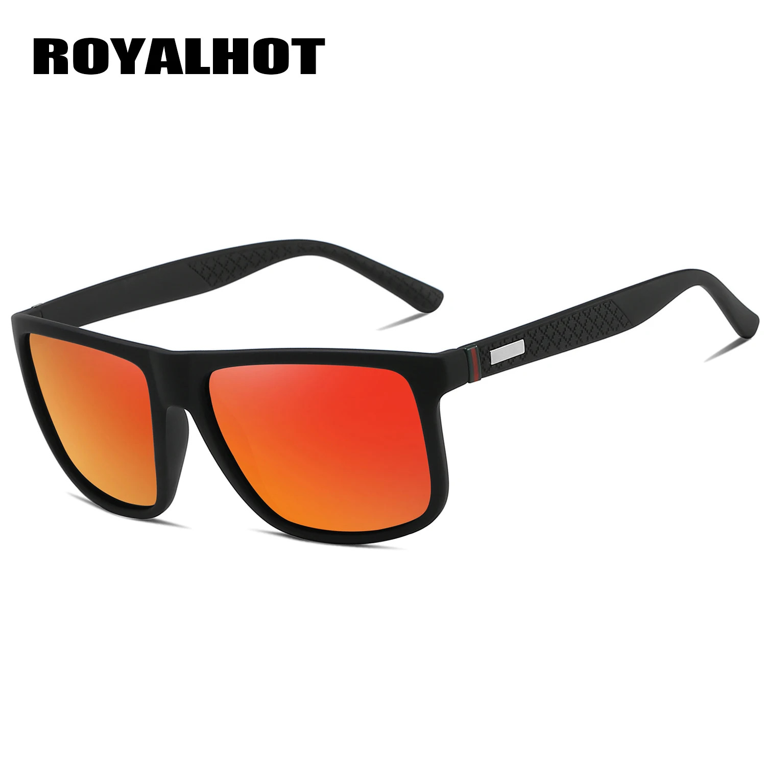 RoyalHot, мужские, женские, поляризационные, эластичная, квадратная оправа, солнцезащитные очки, для вождения, солнцезащитные очки, очки, Oculos masculino, мужские, 900124 - Цвет линз: Red