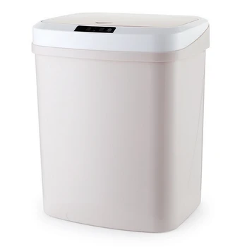 

Smart Trash Can, Touchless Infrared Motion Trash Can, 4 Gal 15L Large Capacity, Automatic Induction Garbage Bin, White