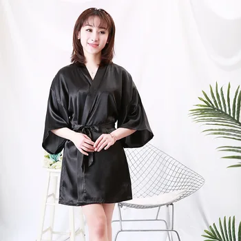 

Robe Silk Bridesmaid Robes Silk Robes for Women Pink Bathrobe Plus Size Underwear Women Sleepwear Nightgown Size M~XXL