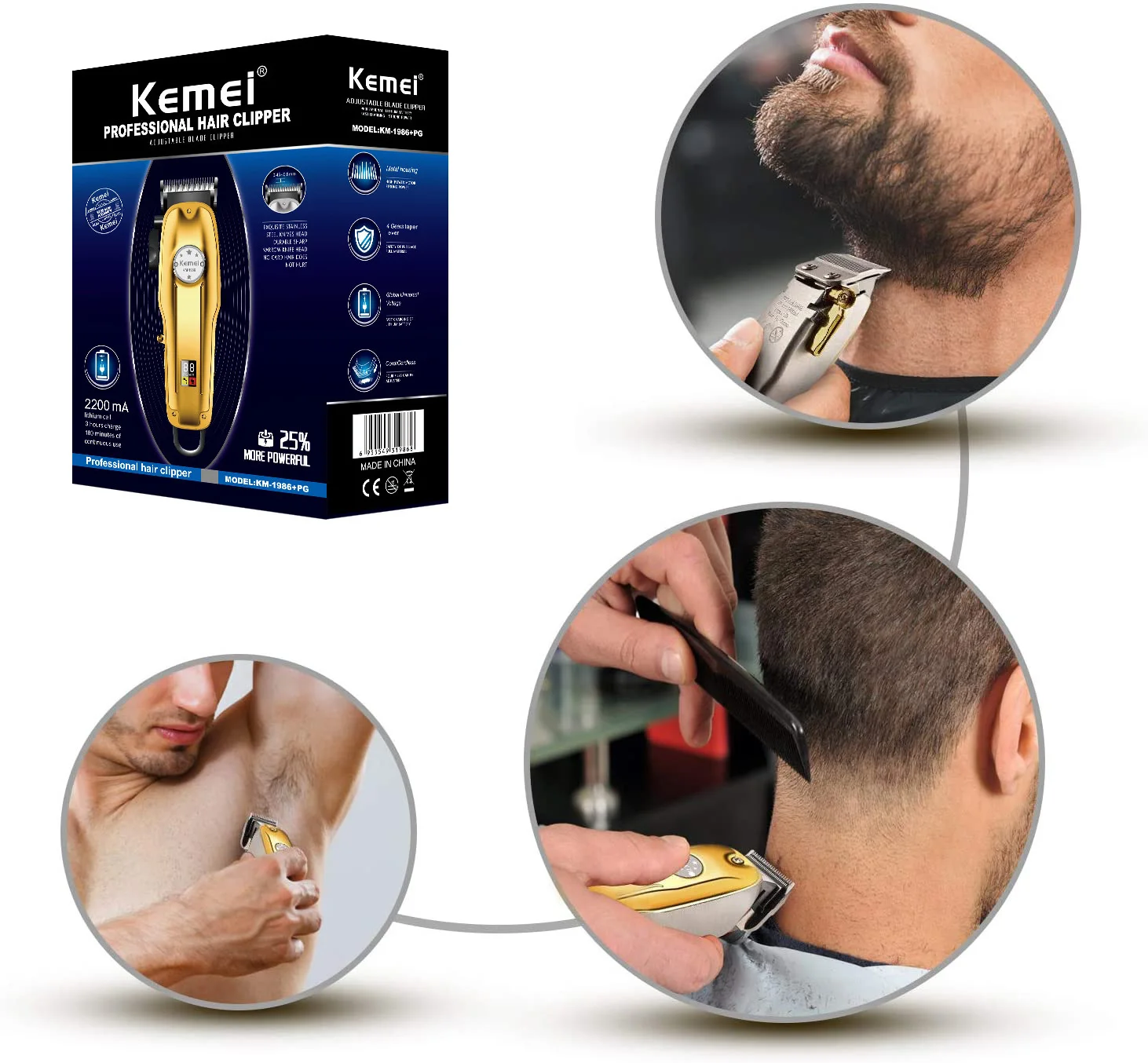 homens aparador de barba ajustavel display lcd 05