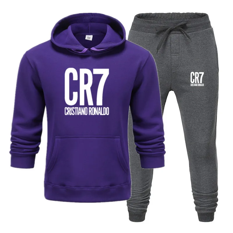 ZS-SH CR7 мужские комплекты с принтом дропшиппинг толстовки+ брюки Harajuku оптом спортивные костюмы повседневные толстовки спортивный костюм спортивная одежда - Цвет: ZS-SH