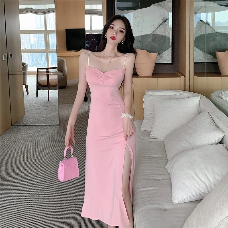 2021 Slim Long Party Dress High Waist 