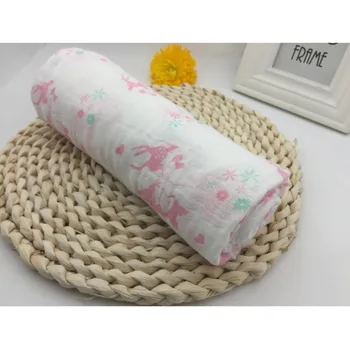 

Baby Born Cotton Double-layer Bath Towel Muslin Swaddle Blankets Bamboo Super Soft Fluffy Monthly Infantil Deken Kids Wrap Bebek