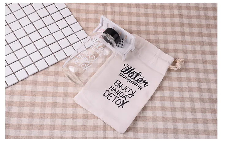 Glass transparent water cup flower teacup water bottle cute glass bottle waters plastic water bottle Brief Thermal Insulation
