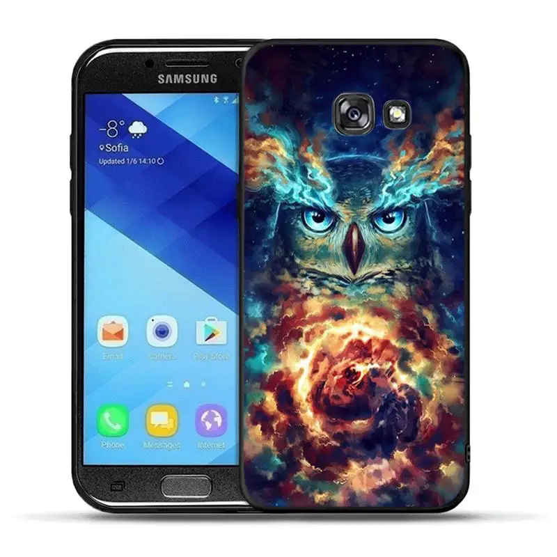 Льва Cat Чехол для Samsung Галактики A7 A5 A3 2016 2017 A8 A6 плюс A9 2018 чехол телефона A50 A30 A20 Fundas