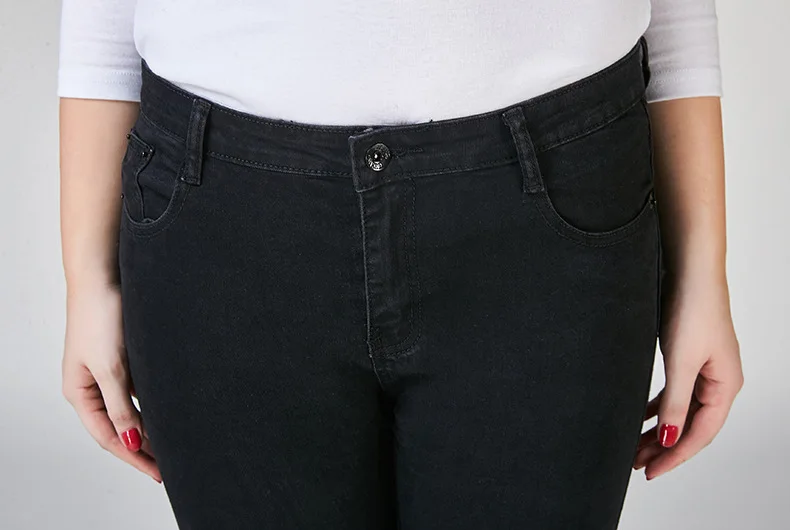 TUHAO размера плюс 9XL 8XL 7XL женские зимние джинсы женские брюки толстые джинсы теплые большие размеры офисные джинсы женские узкие брюки LZ36