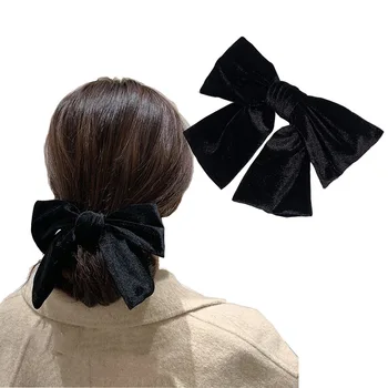 

Haimeikang Velvet Big Bow Hair Clip Fashion Women Knotting Hairpin Horizontal Clip Ladies New Ornament Hair Accessories