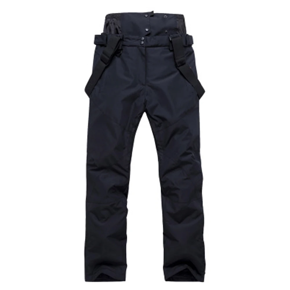black Durable Windproof Outdoor Sport Ski 3 Color Polyester Anti Fog Riding Strapless Pants Ski Pants Disassemble Freely Cotton - Цвет: black