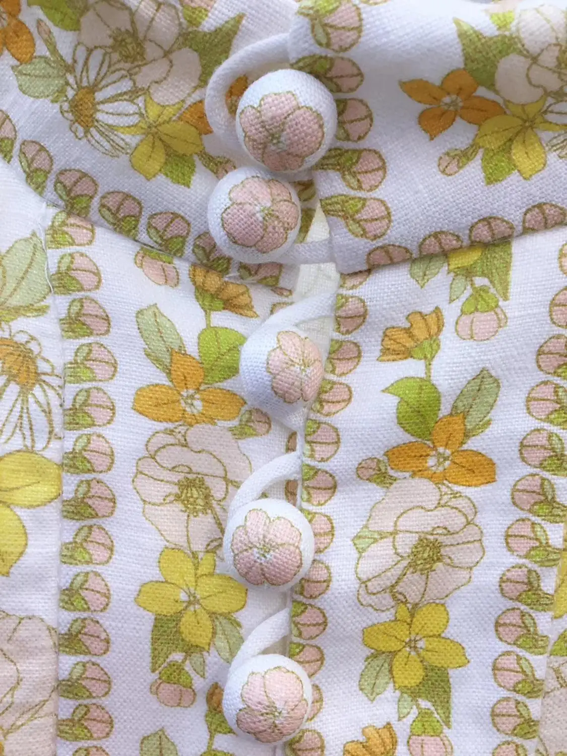 Ivory Floral Бренд Zimm, лен, Цветочное платье со стоячим воротником и пуговицами, высококачественное модное платье для подиума - Цвет: Ivory Floral