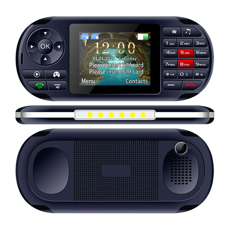 UNIWA GP001 игровой телефон Встроенный 400 игр 2,8 ''экран 2500 мАч Dual SIM SC6531E процессор супер динамик-фонарик мобильный телефон