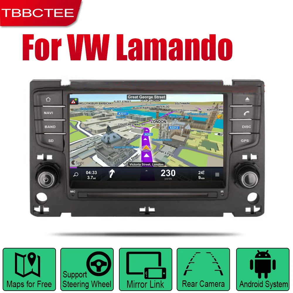 TBBCTEE Авто Радио 2 Din Автомобильный dvd-плеер на основе Android для Volkswagen lamando 2013~ gps Навигация BT Wifi карта мультимедийная система