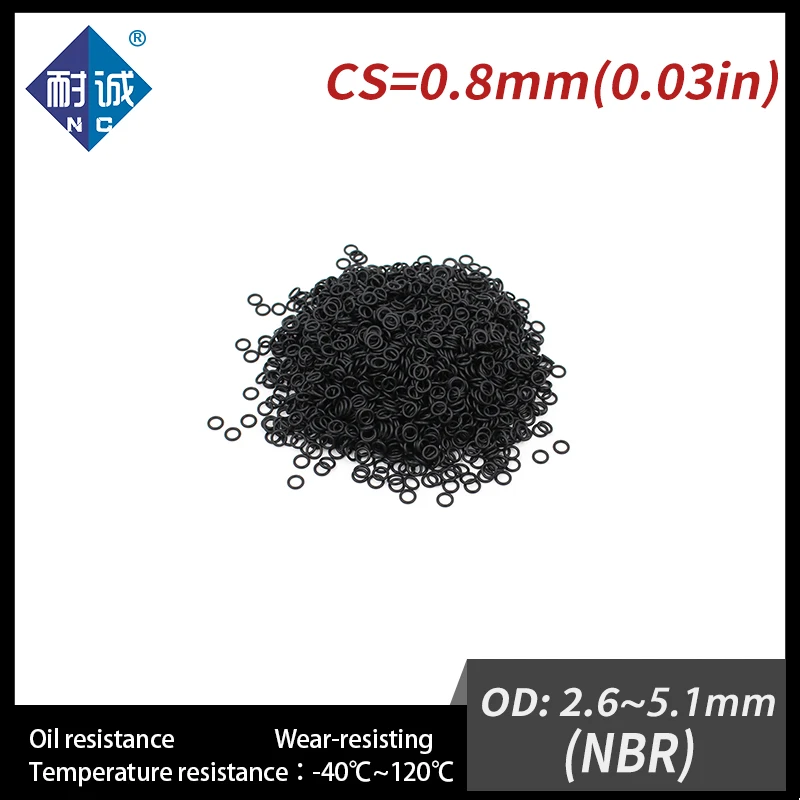 10 шт./лот резиновая черная бутадиен-нитрильный каучук CS0.8mm OD2.6/3/3,6/4,1/4,3/4,5/4,9/5,1 мм уплотнительное кольцо маслостойкие водонепроницаемые бутадиен-нитрильный каучук, колцеобразное уплотнение