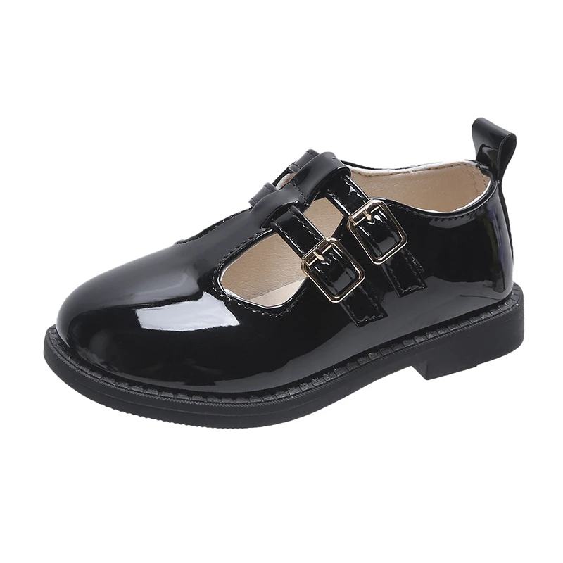Zwarte Meisjes Schoenen Voor Feest Bruiloft Cut-Outs T-Strap Fashion  Classic 2022 Lente Herfst Brand New kinderen Flats 26-36 - AliExpress  Moeder \u0026 Kinderen
