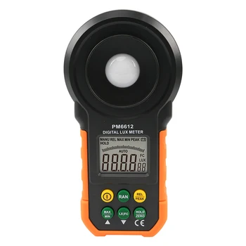 

High Measuring PM6612 Digital Luxmeter Portable ABS Light Tester 200000Lux Living Room Illumination Meter LCD Display