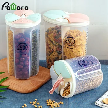 

Plastic Cereal Containers Dry Airtight Food Storage Container with Scale Transparent Airtight Leak Proof Sealed Cereal Dispenser