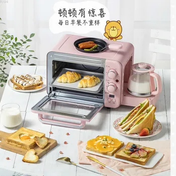 

Household Breakfast Machine Toaster Small Oven Hot Milk Three-in-one Breakfast Artifact Multifunctional Toaster Coffee Maker