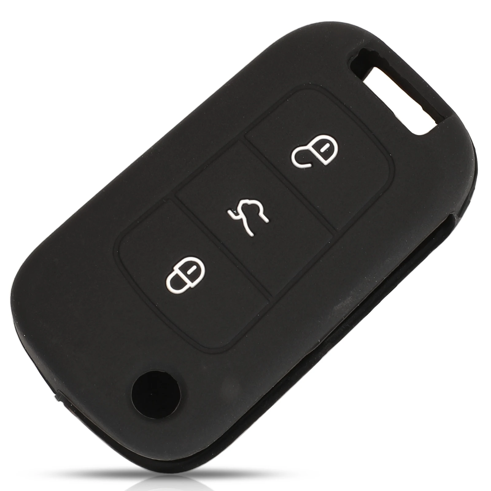 

jingyuqin New Remote Car Key Fob Silicone Case Cover Protector For VW Volkswagen Bora Classic Protection 3 Buttons Black Styling