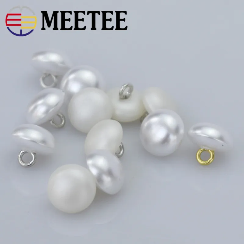Высококачественные пластиковые жемчужные пуговицы Meetee 20 шт. 10 мм для рубашек