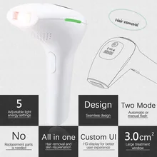 Перманентный IPL прибор для удаления волос-использует интенсивный импульсный светильник для надежной системы удаления волос на теле, все кожи